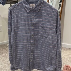 Marine Layer Men's Blue Striped Shirt